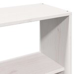 vidaXL Lit bibliothèque sans matelas blanc 140x190 cm bois massif