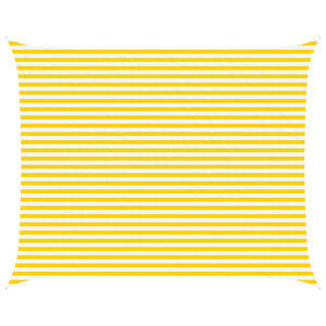 vidaXL Voile d'ombre Jaune et blanc 5 x 4 m 100   polyester Oxford