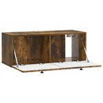 vidaXL Meuble TV mural Chêne fumé 78 5 x 31 x 30 cm Bois d'ingénierie