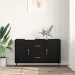vidaXL Buffet Chêne noir 100 x 36 x 60 cm Bois d'ingénierie
