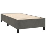 vidaXL Sommier à lattes de lit matelas LED Gris foncé 90x200cm Velours