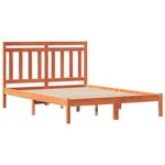 vidaXL Cadre de lit Cire marron 205 5 x 145 5 x 100 cm