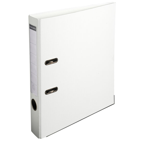 Classeur à levier polypropylène dos de 50mm - A4, blanc EXACOMPTA
