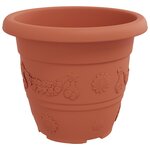 vidaXL Pots de plantes 6 Pièces Rouge brique Ø 26 x 21.5 cm Plastique