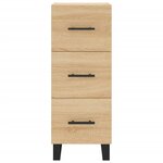 vidaXL Buffet haut Chêne sonoma 34 5x34x180 cm Bois d'ingénierie