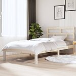vidaXL Cadre de lit Bois de pin massif 100x200 cm