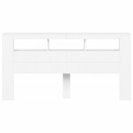 vidaXL Tête de lit à LED blanc 200x18 5x103 5 cm bois d'ingénierie