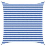 vidaXL Voile d'ombre 2 5 x 2 5 m HDPE Carré Bleu et Blanc