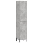 vidaXL Buffet haut Gris béton 34 5x34x180 cm Bois d'ingénierie