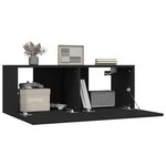 vidaXL Meubles TV 2 Pièces Noir 80x30x30 cm Bois d'ingénierie
