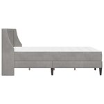 vidaXL Cadre de lit avec matelas Gris clair 140 x 190 cm Velours
