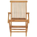 vidaXL Chaises de jardin avec coussins vert lot de 2 Bois teck massif