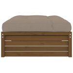 vidaXL Repose-pied de jardin 120x80 cm marron miel bois de pin massif