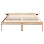 vidaXL Cadre de lit avec tables de chevet Marron Marron