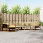 vidaXL Ensemble de canapés d'extérieur 7 Pièces Naturel et Beige
