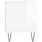 vidaXL Meuble TV blanc brillant 100x34 5x44 5 cm bois d'ingénierie