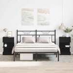 vidaXL Cabinet de chevet 2 Pièces Chêne noir 40 x 35 x 65 cm