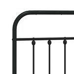 vidaXL Cadre de lit métal sans matelas avec pied de lit noir 150x200cm