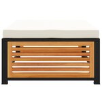 vidaXL Tabouret de jardin avec coussin 68x68x30cm bois massif d'acacia