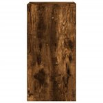 vidaXL Meuble TV mural avec lumières LED chêne fumé 40 5x35x80 cm