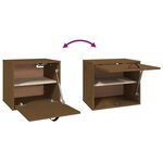 vidaXL Armoire murale Marron miel 40x30x35 cm Bois de pin massif