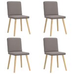 vidaXL Chaises à manger lot de 4 taupe tissu