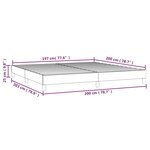 vidaXL Cadre de lit sans matelas marron foncé 200x200 cm tissu