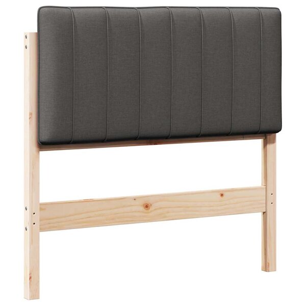 vidaXL Tête de lit capitonnée Brun et gris foncé 90 cm Pin massif