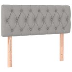 vidaXL Sommier à lattes de lit matelas LED Gris clair 120x200 cm Tissu