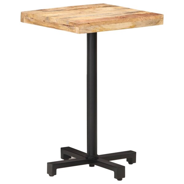 vidaXL Table de bistro Carrée 50x50x75 cm Bois de manguier brut