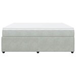 vidaXL Sommier à lattes de lit et matelas Gris clair 200x200cm Velours