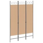 vidaXL Paravent à 3 panneaux Beige 120 x 180 cm Tissu