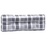 vidaXL Coussins de palette lot de 5 motif à carreaux gris tissu