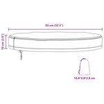 vidaXL Housse de Table Extérieure Noir 82 x 82 x 10 cm Tissu 210D