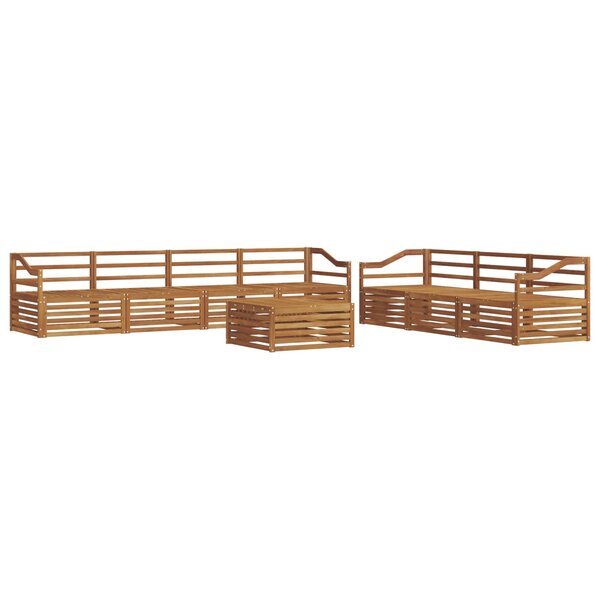 vidaXL Ensemble de canapés d'extérieur 8 pc Naturel