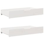 vidaXL Lit bibliothèque sans matelas blanc 140x200 cm bois pin massif