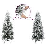 vidaXL Sapin de Noël artificiel avec neige floquée 210 cm PVC et PE