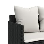 vidaXL Salon de jardin 5 Pièces avec coussins noir résine tressée
