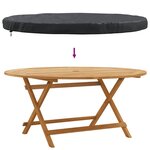 vidaXL Housse de Table Extérieure 122 x 122 x 10 cm Tissu oxford 210D