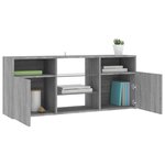 vidaXL Meuble TV avec lumières LED Sonoma gris 120x30x50 cm