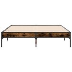 vidaXL Cadre de lit sans matelas chêne fumé 120x200 cm
