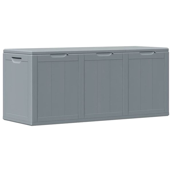vidaXL Boîte de rangement de jardin 270 L Gris PP aspect bois