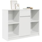 vidaXL Buffet avec tiroir blanc 101x35x76 cm bois d'ingénierie