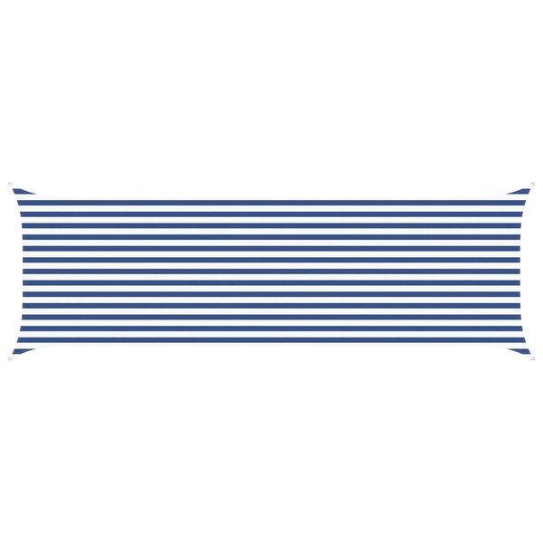 vidaXL Voile d'ombre Bleu et Blanc 6 x 2 m 100   polyester Oxford