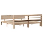 vidaXL Cadre de lit avec tête de lit sans matelas 200x200 cm