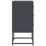 vidaXL Table de chevet anthracite 36x39x78 cm acier