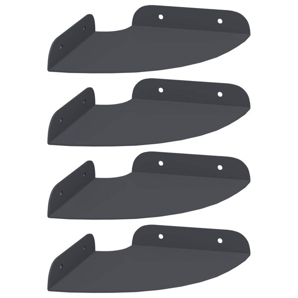 vidaXL Étagère Flottante d'Angle 4 pc Anthracite 15 x 15 x 2 cm
