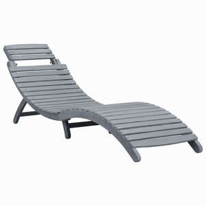 vidaXL Chaise longue Délavage gris Bois d'acacia solide