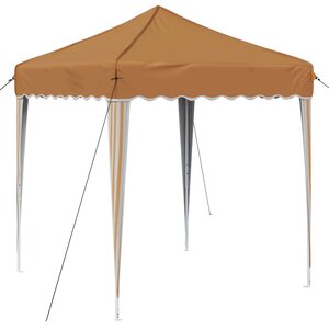 vidaXL Tente de fête pop-up 195 x 195 x 245 cm Beige Tissu Oxford
