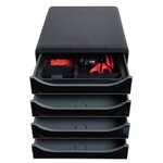 Module De Classement Big Box 4 Tiroirs Glossy - Noir Brillant - Exacompta